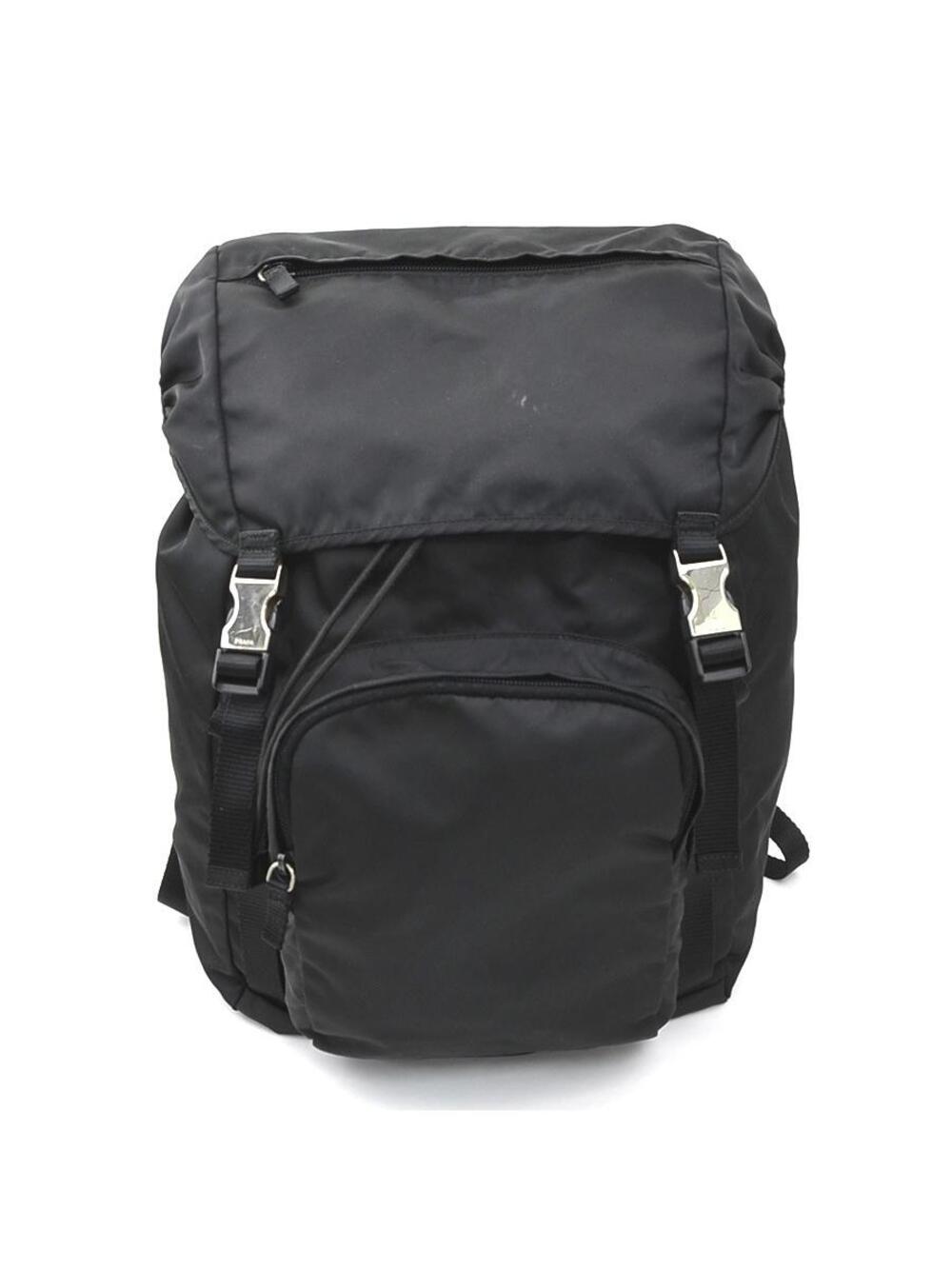 Auth Prada Backpack Black #363526P48B